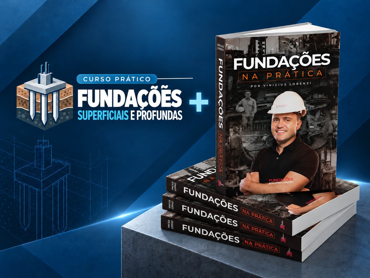 Curso Prático de Fundações Superficiais e Profundas + livro Fundações na Prática